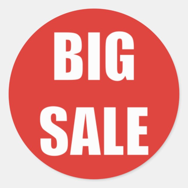 BIG SALE Discount Aufkleber (Vorderseite)