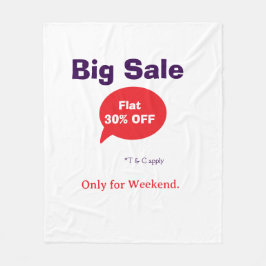 Big sale discount offer weekend company shop T&C Fleecedecke