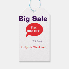 Big sale discount offer weekend company shop T&C Geschenkanhänger