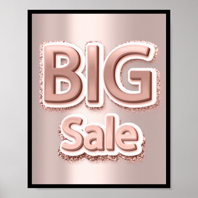 Big Sale Ende der Saison Werbeplakat-Rose Poster (Vorne)