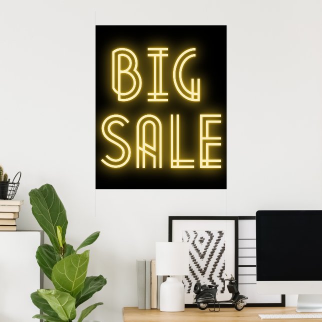 Big Sale Neon Sign Poster (Heimbüro)