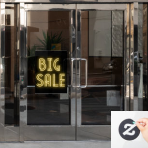 Big Sale Neon Sign Window Fensteraufkleber