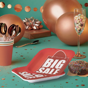 Big Sale Red Sign Pappteller