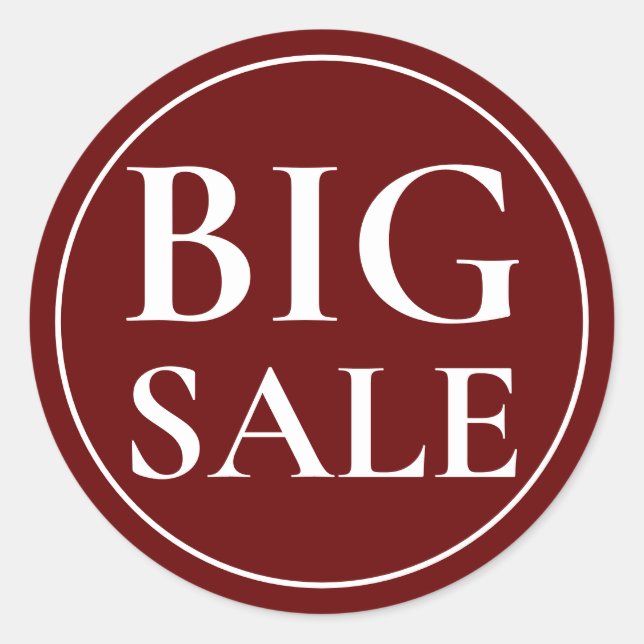 Big Sale-Sticker Runder Aufkleber (Vorderseite)