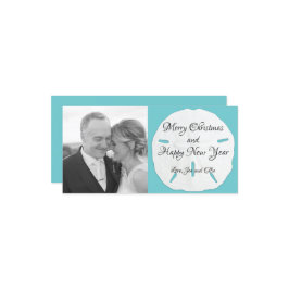 Big Sand Dollar Long Foto Weihnachtskarte Feiertagskarte