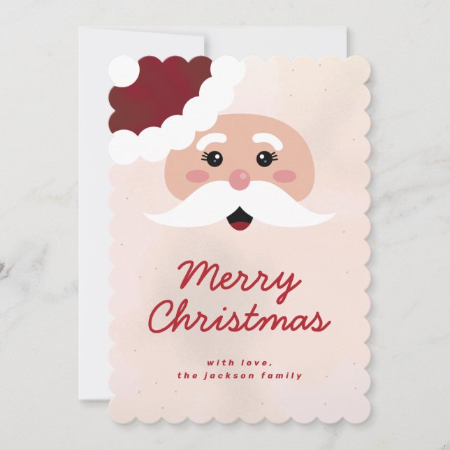 Big Santa Beard Flat Card Einladung (Vorderseite)