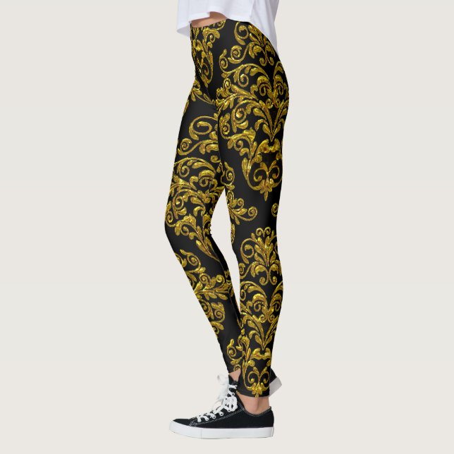 Big Sassy Damask Elegante Leggings (Links)