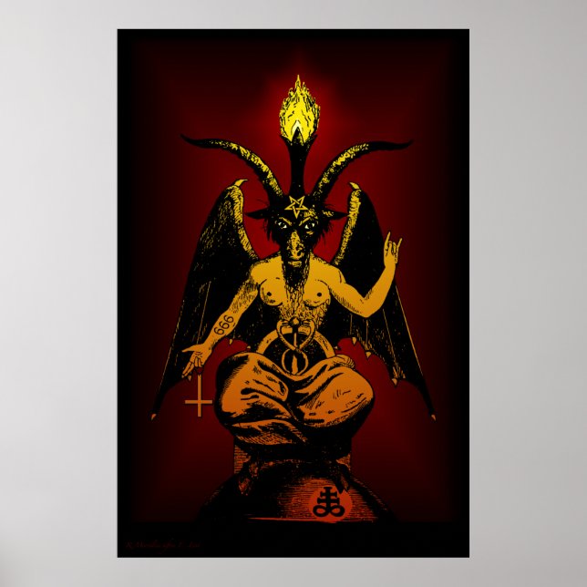 BIG Satanic Goat 24x36 Wall Art Poster (Vorne)