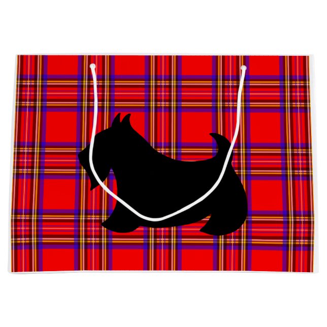 Big Scottish Terrier Weihnachtsgeschenktasche Große Geschenktüte (Vorderseite)