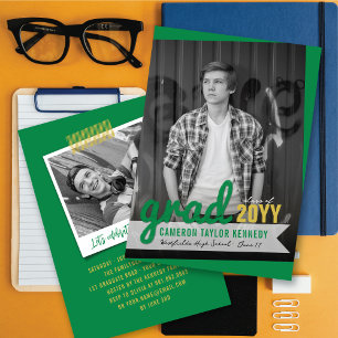 Big-Scribbles-Foto Moderne Graduierungspartei Einladung