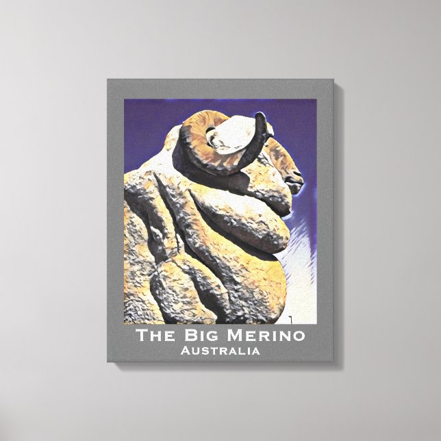 Big Sheep Big Merino Reisesymbol Leinwanddruck (Vorderseite)
