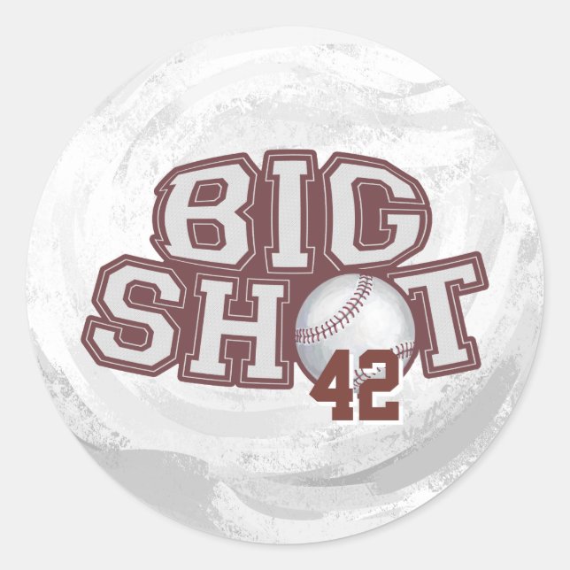 Big Shot Baseball Runder Aufkleber (Vorderseite)