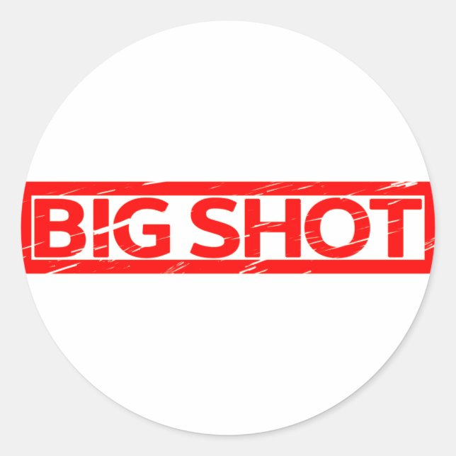 Big Shot Briefmarke Runder Aufkleber (Vorderseite)