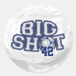 Big Shot Soccerball Runder Aufkleber