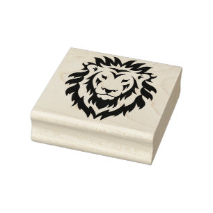 Big Simple Lion Face Briefmarke Gummistempel