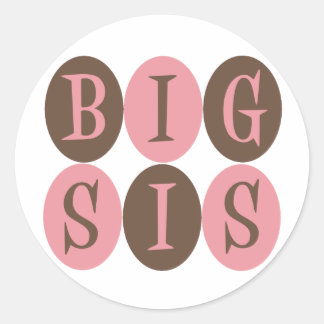 Big Sis-Aufkleber Runder Aufkleber