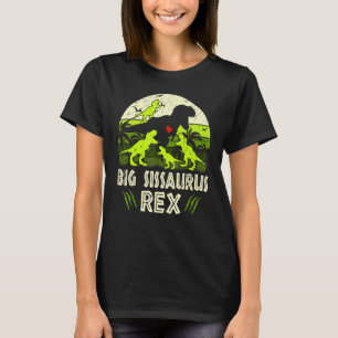 Big Sis Dinosaurier T Rex Big Sissaurus 4 Kinder F T-Shirt
