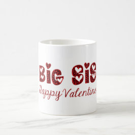 Big Sis Happy Valentine Niedliche Kupid Typografie Kaffeetasse
