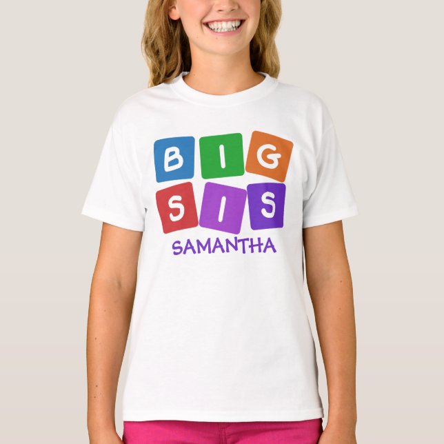 Big Sis INDIVIDUELLE NAME Hoodie (Vorderseite)