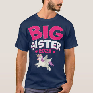 Big Sister 2023 Geschwister Baby Ankündigung Unico T-Shirt