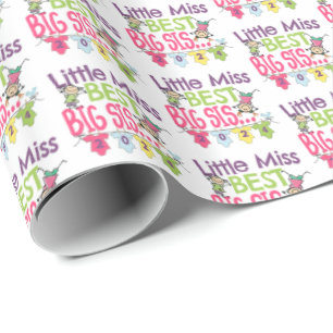 Big Sister 2024 - Kleine Miss Best Big Sis Geschenkpapier