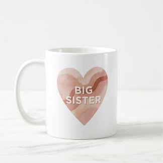Big Sister Abstract Heart Sticker – Sibling Gift Kaffeetasse