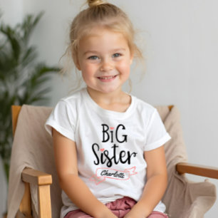 Big Sister Baby Announcname & Monogram Tri-Blend Shirt