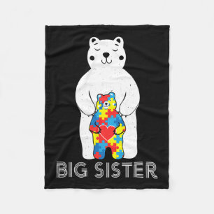 Big Sister Bären Autismus Sensibilisierung Liebe U Fleecedecke