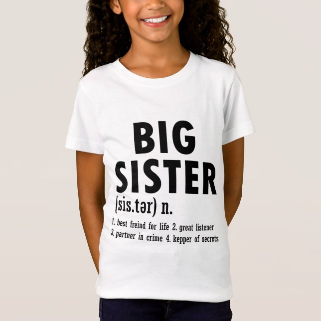 Big Sister bedeutet Big Sister Little Sister Pregn T-Shirt (Vorderseite)