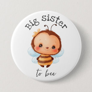 Big Sister Bee Bumblebee Kinder Button