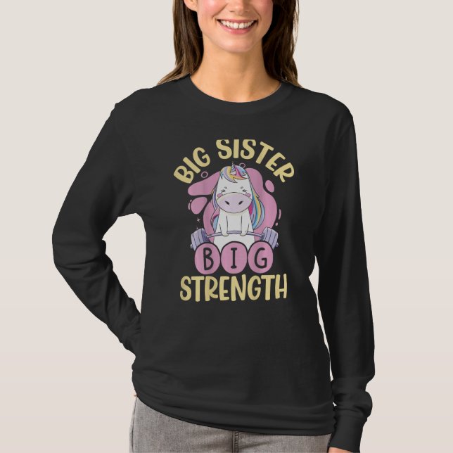 Big Sister, Big Strength Backprint Big Sister T-Shirt (Vorderseite)