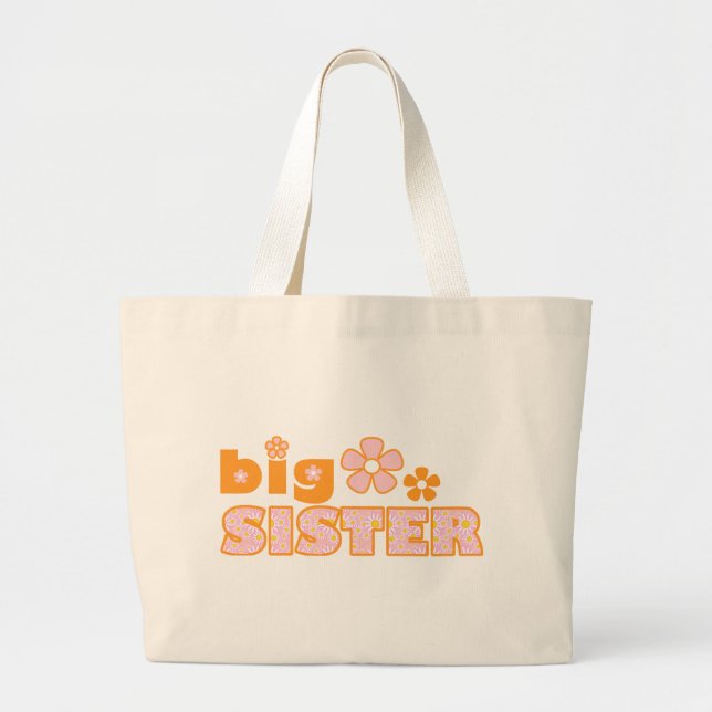 Big Sister Blume Jumbo Stoffbeutel (Vorne)
