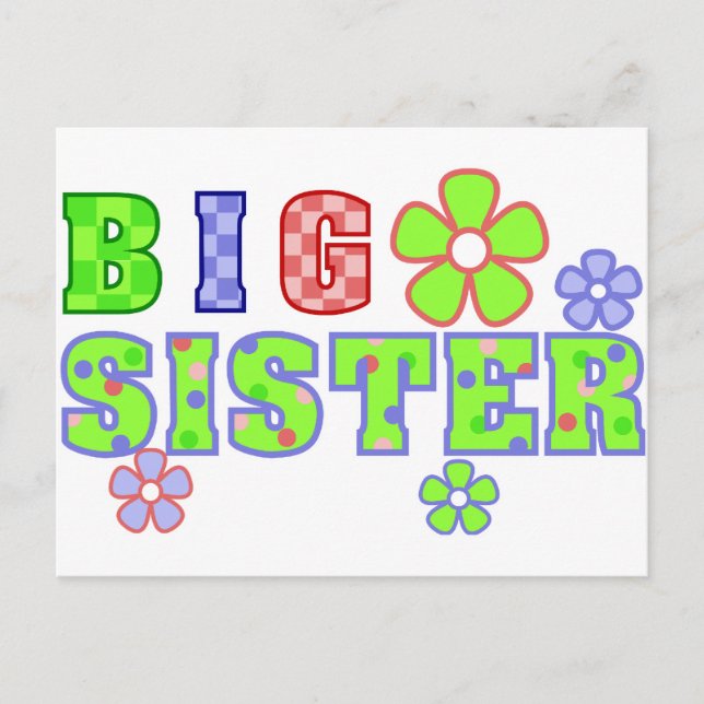 Big Sister Blume Postkarte (Vorderseite)