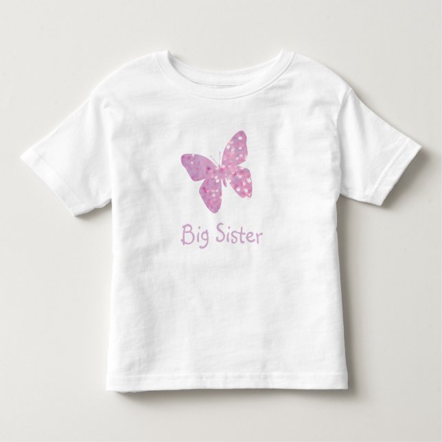Big Sister Butterfly Kleinkind T-shirt (Vorderseite)