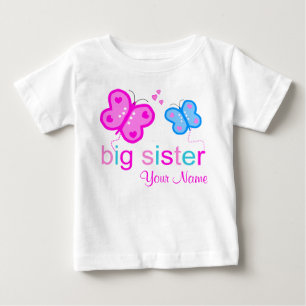 Big Sister Butterfly Personalisierter T - Shirt