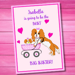 Big Sister Cavalier King Charles Spaniel Name Karte