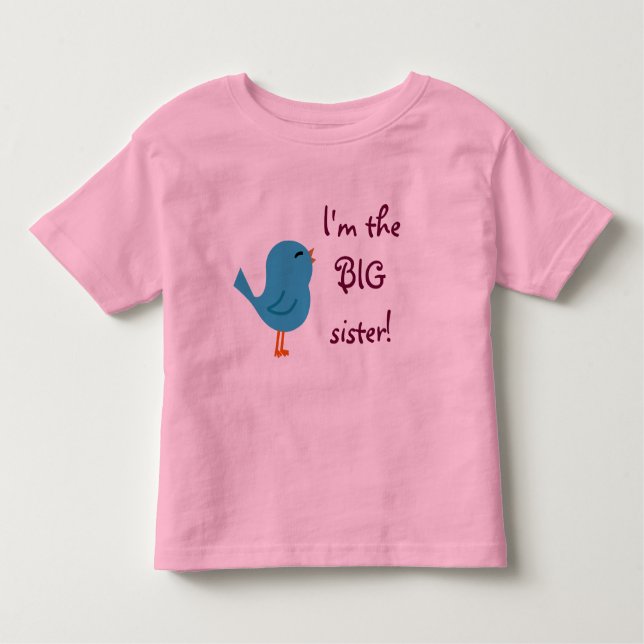 Big Sister Cheerful Bird Shirt (Vorderseite)