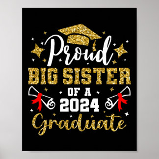 Big Sister Cl von 2024 Graduate Senior Abschluss Poster