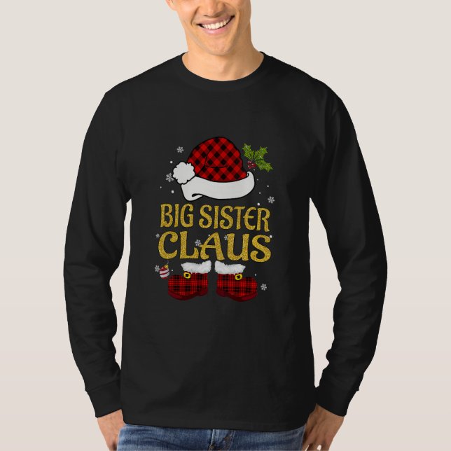 Big Sister Claus Weihnachtsmannmütze Weihnachten M T-Shirt (Vorderseite)