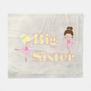 Big Sister Dancing Ballerina Fleecedecke