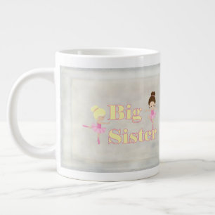 Big Sister Dancing Ballerina Sibling Jumbo-Tasse