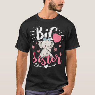 Big Sister Elephant Niedlich Girl Sisterntiere T-Shirt