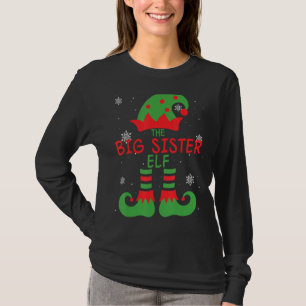 Big Sister Elf Familie Matchgruppe Weihnachten T-Shirt