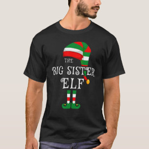 Big Sister Elf Familie Weihnachten Matching Pajama T-Shirt