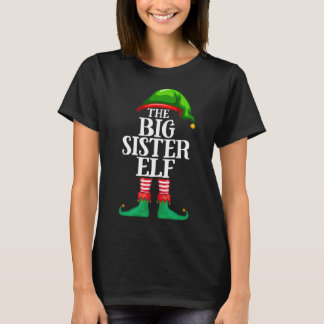 Big Sister Elf Matching Familie Weihnachten Pajama T-Shirt