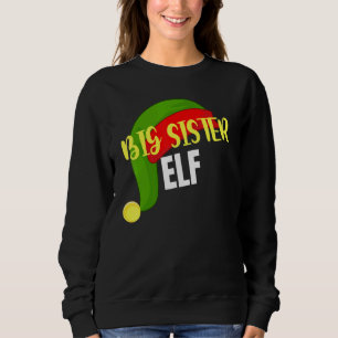 Big Sister Elf Matching Family Group Weihnachtsfei Sweatshirt