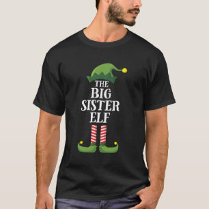 Big Sister Elf Matching Family Group Weihnachtsfei T-Shirt