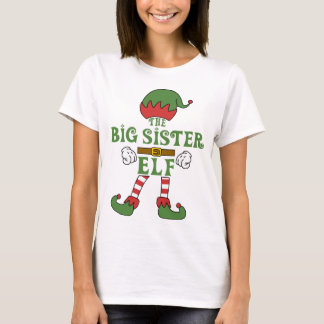 Big Sister Elf Weihnachtsfamilien Matching Outfits T-Shirt