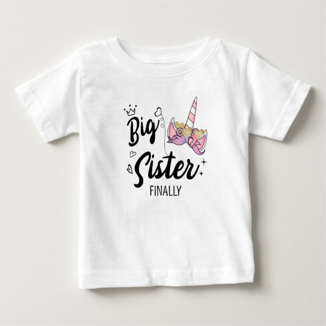 Big Sister Endlich, Ankündigung der Ankunft von Ki Baby T-shirt (Vorderseite)