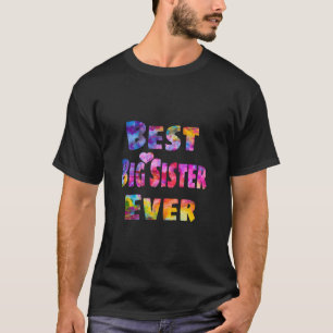 Big Sister Gift Idee Beste Große Schwester je farb T-Shirt